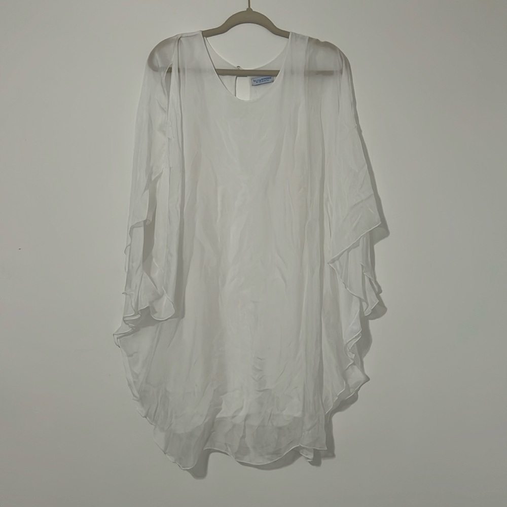 White MYKONOS By Celebrity White Translucent Dress Cover Up *One Size*